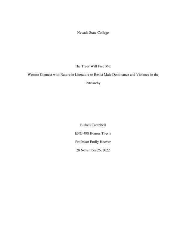 Abstract: The purpose of this paper is to analyze how women are challenging the patriarchal issues prevalent in the man v nature literature genre by using nature in their writing to create a new feminist theme and genre of woman alongside nature. In using an ecofeminist lens, I argue the behavior seen in man controlling nature frequently in literature can be representative of the patriarchy and behavior women face when it comes to dominant men, as nature is often represented as mother nature. As this genre continues to be written and popularized, women writers are finding ways to input themselves in the nature genre by utilizing their connection with the earth in their literature, therefore changing the extractive relationship with nature into an alliance-based relationship with nature. Specifically for women in South Korea, where they may not be able to physically resist the patriarchy by marching for equal rights or fighting against men, women are turning to nature in their literature to resists these behaviors. This essay continues to then analyze how Korean fiction writer Kang Han and her novel The Vegetarian exemplify how women in restrictive countries like Korea can turn to their connection with nature in their literature to motivate themselves and resists the violence of male domination. Thus, showing women in restrictive countries that they can connect with nature not only to input themselves in a genre that often leaves them out, but also gives them an outlet of resistance by utilizing this connection to find control over themselves and their bodies. In doing so, The Vegetarian re-writes this masculine genre of writing and create a new feminist hero that challenges masculine violence, dominance, and the conquering of land and woman, representing women and inspiring them to gain control of their bodies and connect with their nature roots.