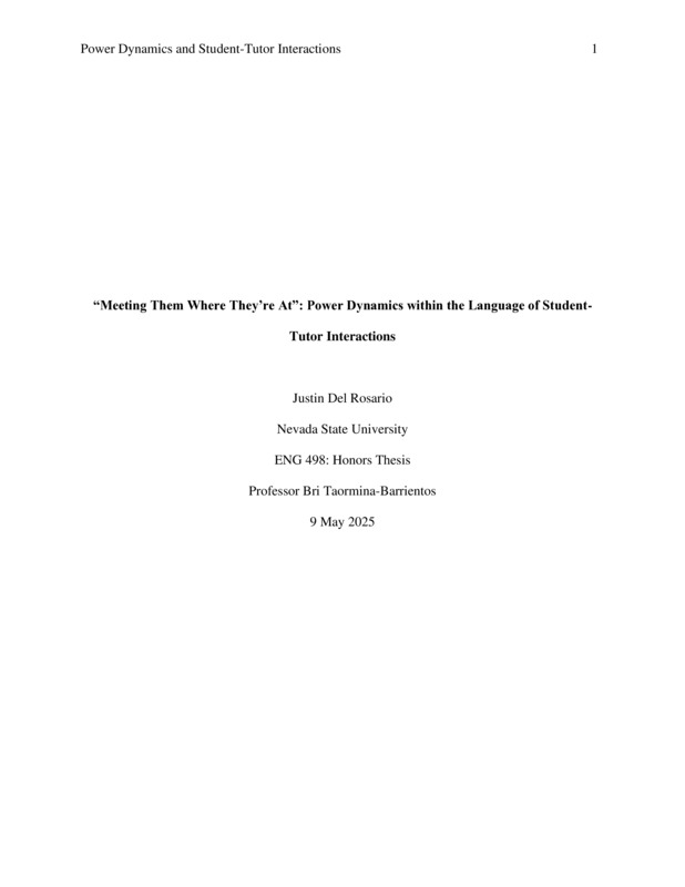 Abstract: This qualitative case study is aimed towards interrogating what and how language is utilized within writing center student-tutor interactions to inherently sustain or subvert institutional power dynamics. In loosely structured interviews with both students and tutors, three key themes were found as significant trends throughout the collective data. First, newer individuals exposed to interactions at the writing center disproportionately reinforce hierarchical norms. Second, verbal communication choices have the potential to be “overly nice” or act as a form of capitalist politeness, further obscuring systemic inequalities. Finally, body language materially encodes itself within cultural assumptions about authority and the physical space. By exposing how this power operates, this research argues for transformative tutoring practices that challenge the oppressive structures, center student agency, and reject performative practices of autho