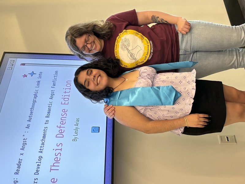 Lesly Arias with her advisor